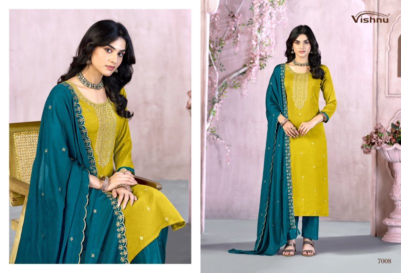 Femina By Vishnu Rangoli Crush Dress Material